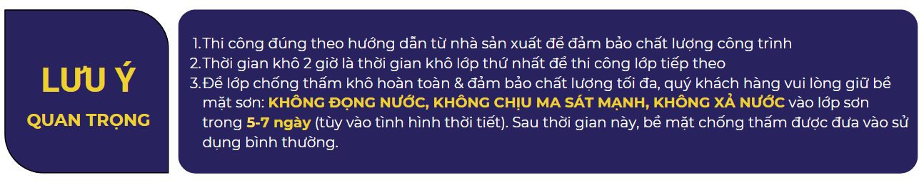 lưu ý chống thấm SIRA