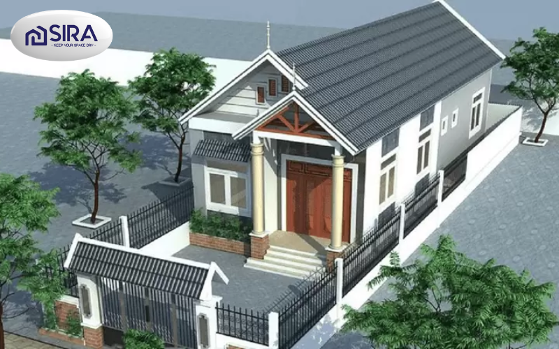 Phối màu sơn nhà cấp 4 mái thái ở khu vực thành thị