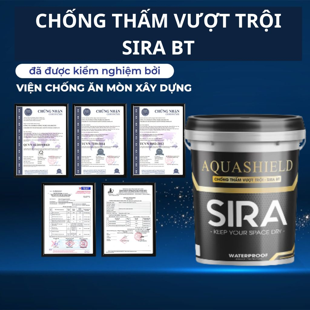 SIRA BT là loại sơn bitum dạng lỏng với khả năng chống thấm vượt trội