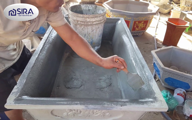 Sơn chống thấm hồ cá nền bê tông - SIRA OS