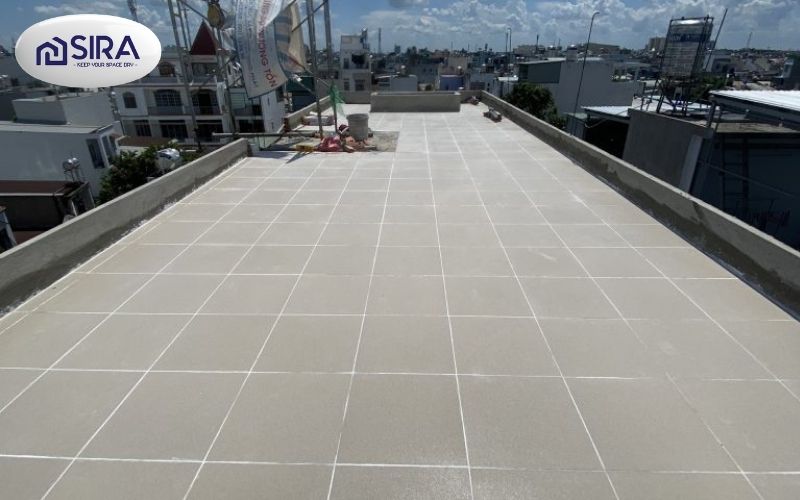 Sơn chống thấm sàn mái sân thượng nền gạch men - SR01