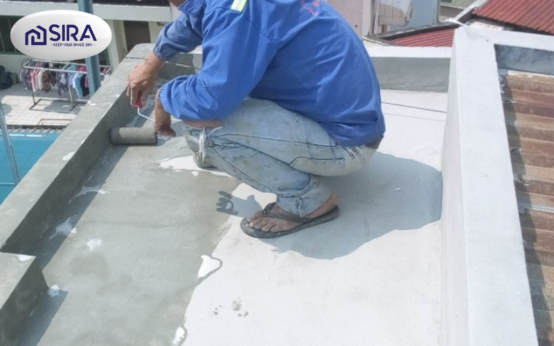 Sơn chống thấm sân thượng ít đi lại - SR01