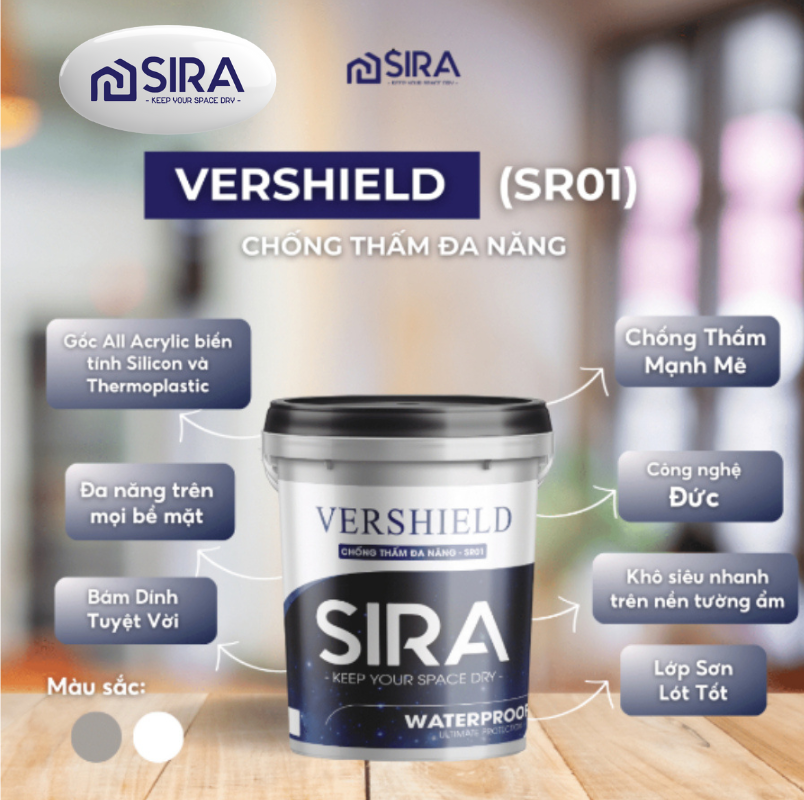 Giải pháp cho thi công chống thấm sân thượng tối ưu với SIRA SR01